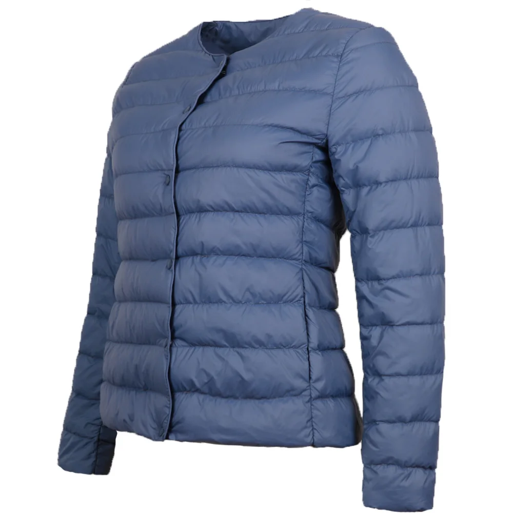 Piumino d'anatra ultraleggero in tessuto opaco cappotto leggero da donna caldo giacca a vento Parka piumini da donna più cappotti