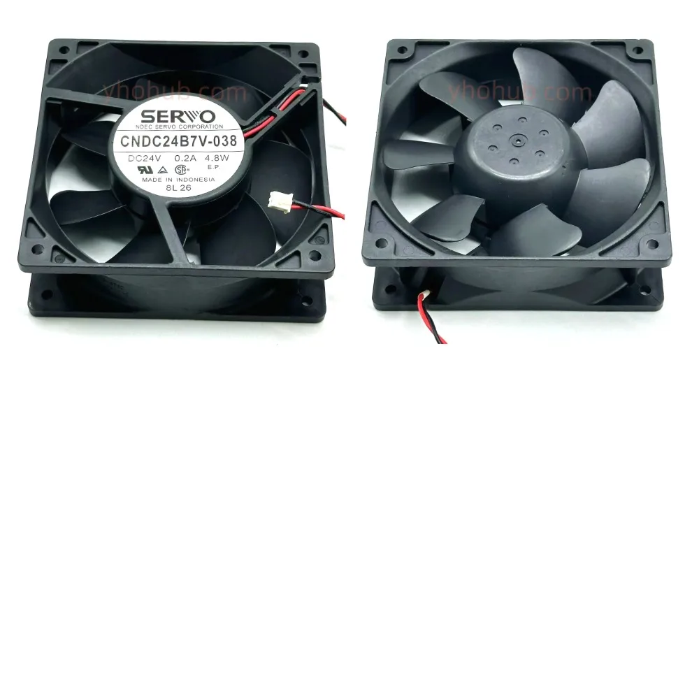 SERVO CNDC24B7V-038 DC 24V 0.2A 120x120x38mm 2-Wire Server Cooling Fan