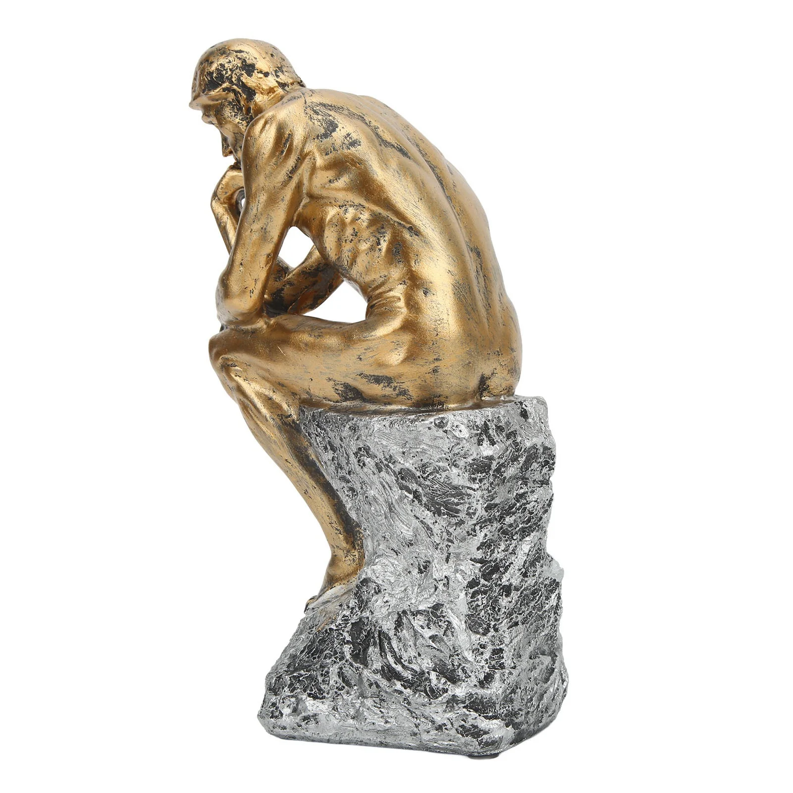 New Resin Sculpture Thinker Statue Gold Resin Thinker Sculpture Luxury Art Craft Thinker Figurine Office Decor