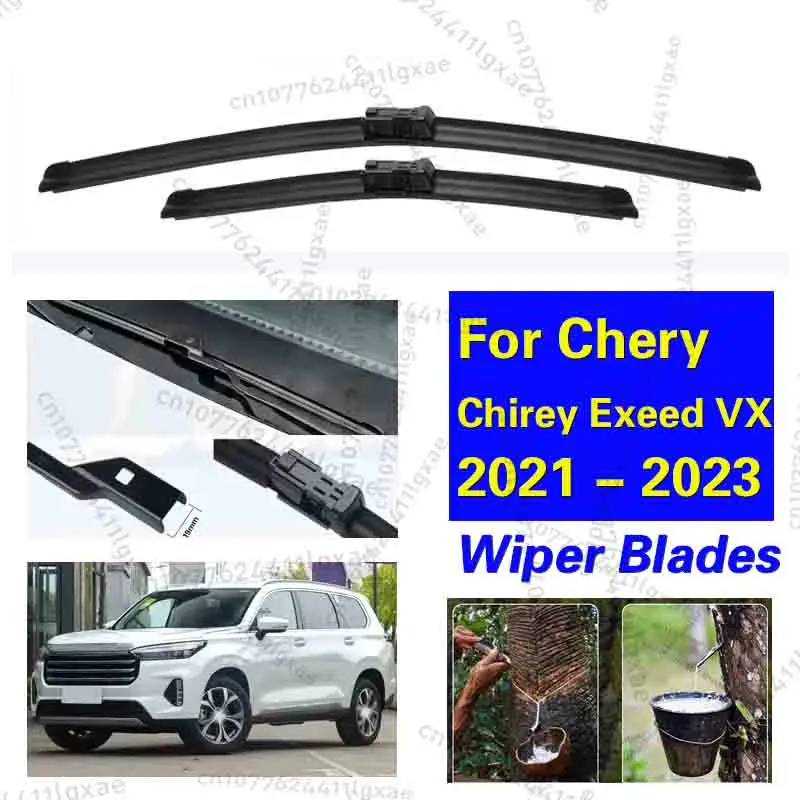 

2pcs For Chery Chirey Exeed VX 2021 - 2023 24"+17" Front Windshield Wiper Blades Brushes Cutter Accessories 2021 2022 2023