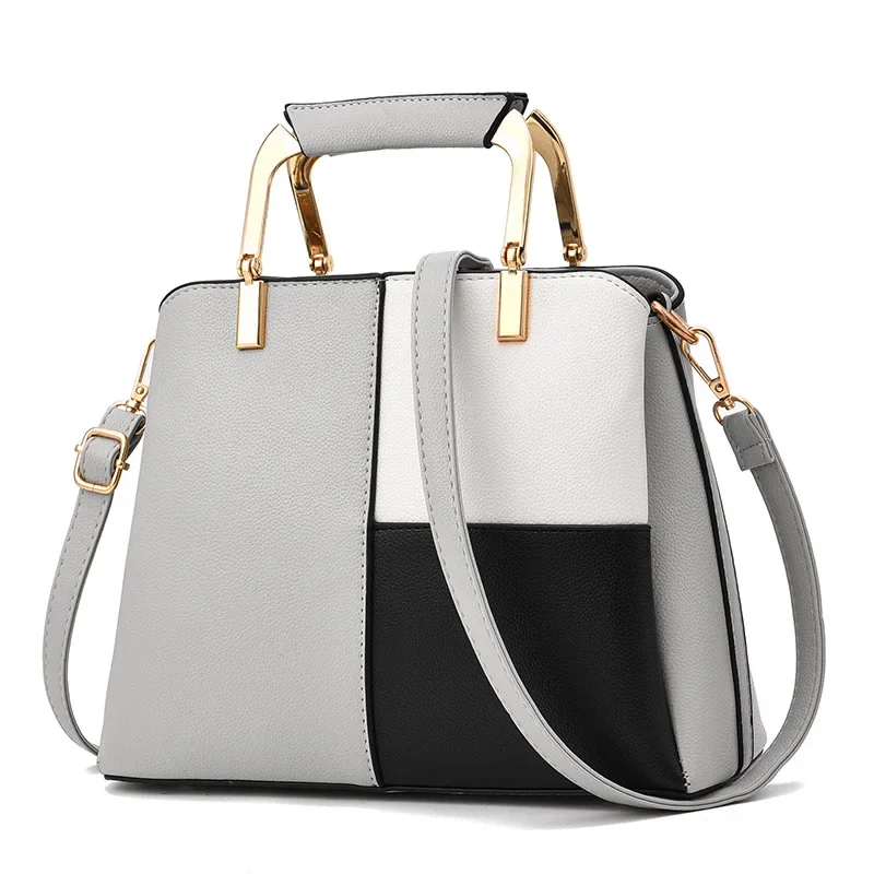 

Women's bag fashion color matching handbag simple casual large capacity shoulder messenger bag