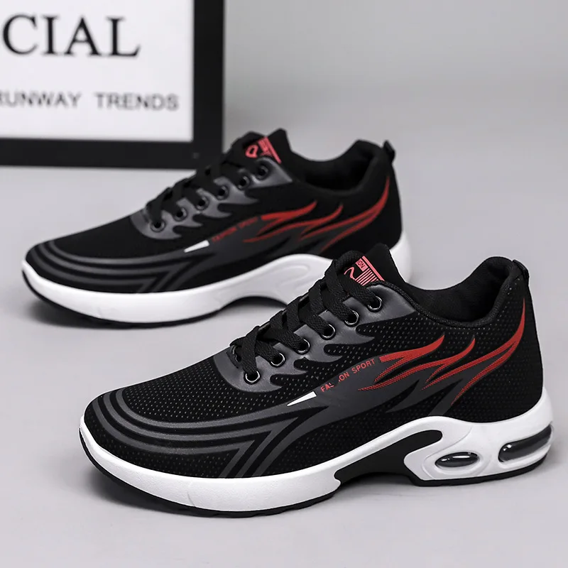 Men Sports Shoes 2025 Spring New Men Paltform Air Cushion Casual Shoes Fashion Casual Sneakers Men Mesh Breathable Men Sneakers