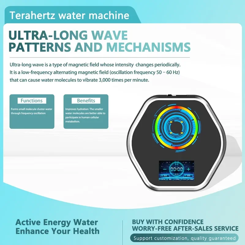 Great portable water softener device, 5 modes, smart terahertz magnetic design, perfect for home & hotel use!
