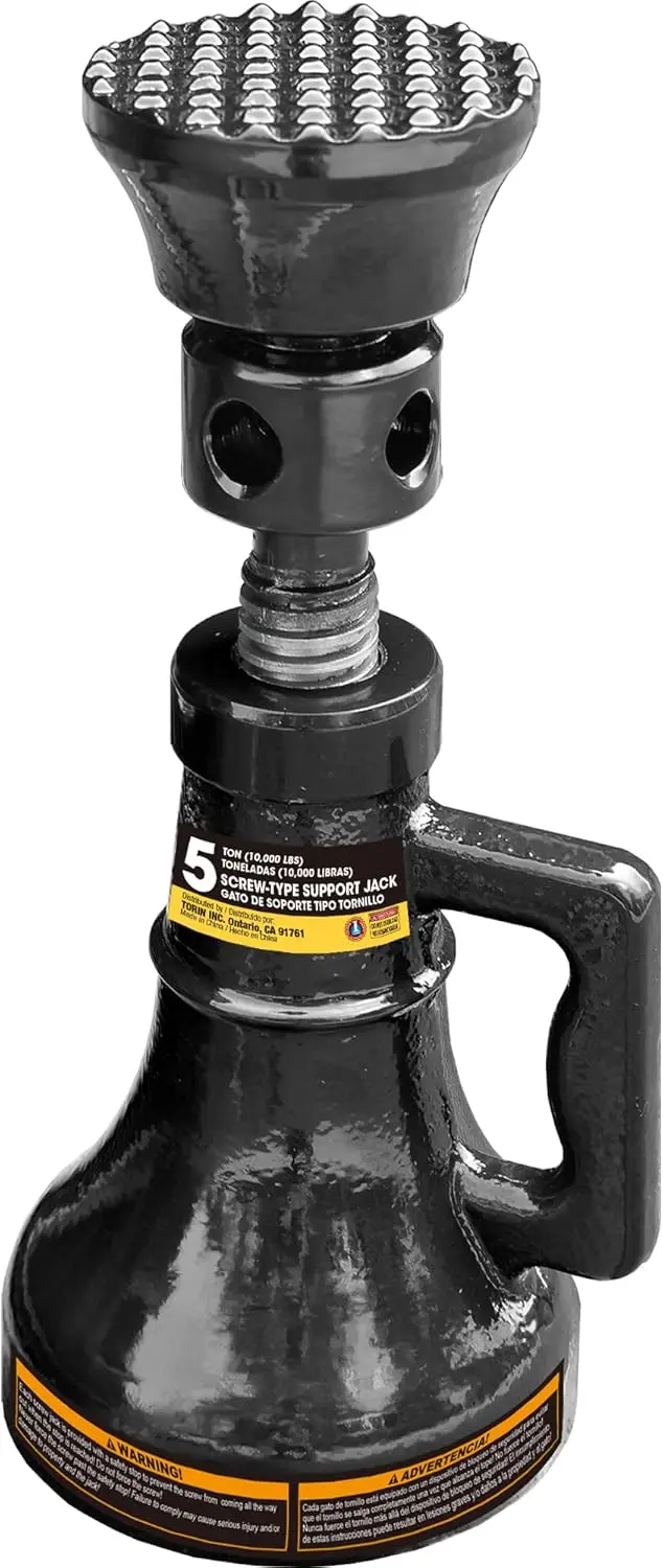 

5 Ton Heavy Duty Screw Jack for Construction and Bridge Support, Black