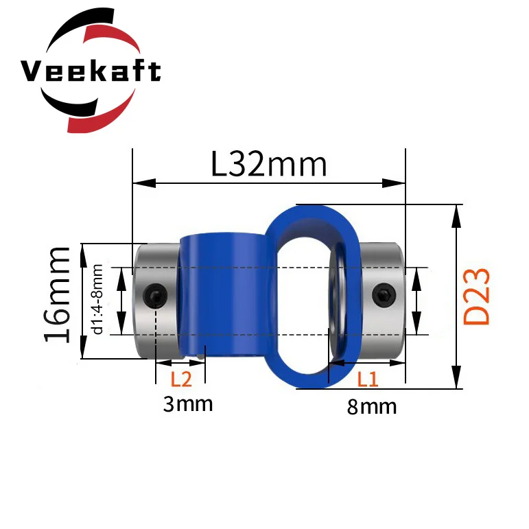 Coupling D23L32 S-type Plastic Flexible Eccentric Declination Plastic Elastic Motor Encoder 8-shaped Coupling Coupler