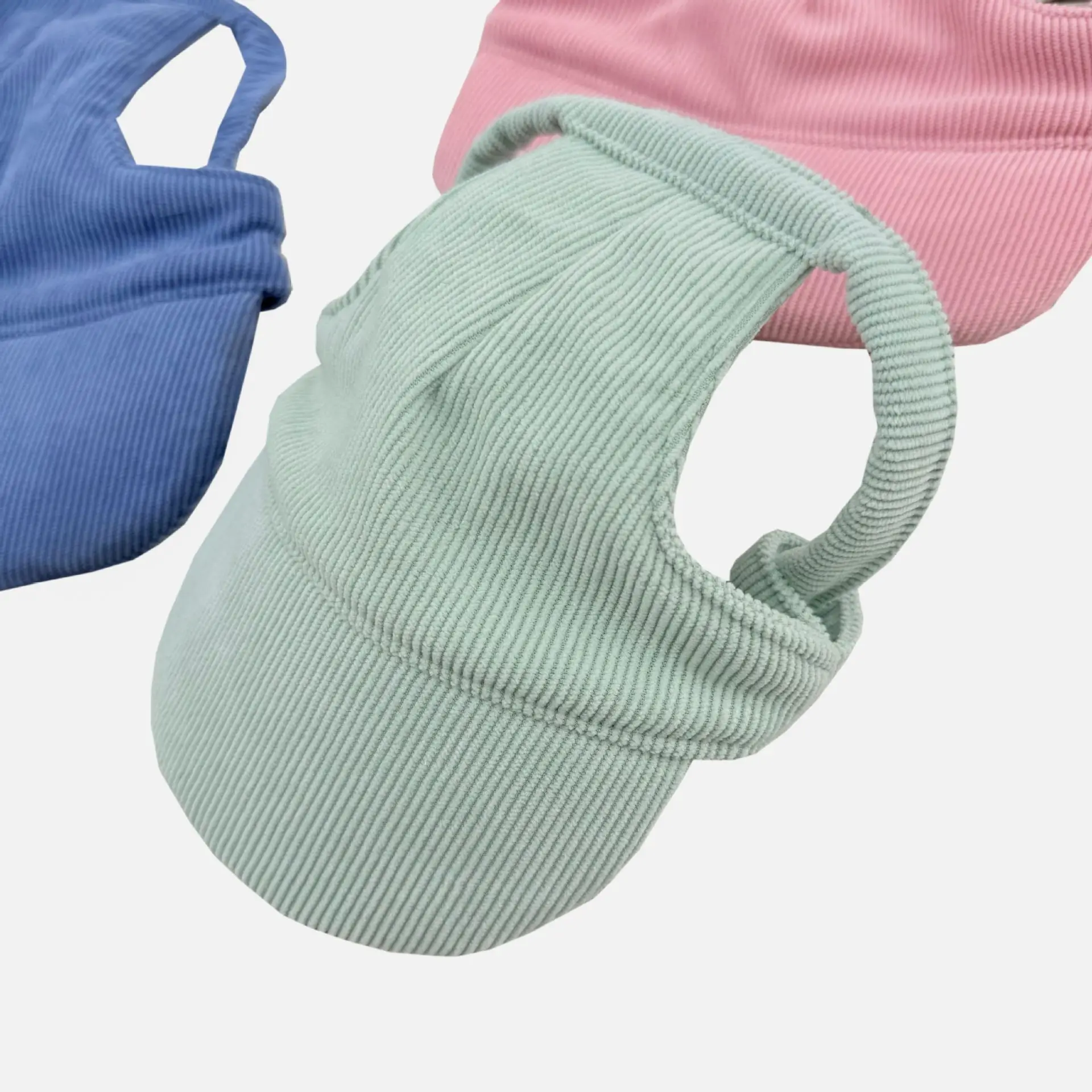 Personalized Name Embroidery Pet Dog Hat Corduroy Adjustable Cap for Small Medium Dogs Cats Custom Puppy Sun Hat