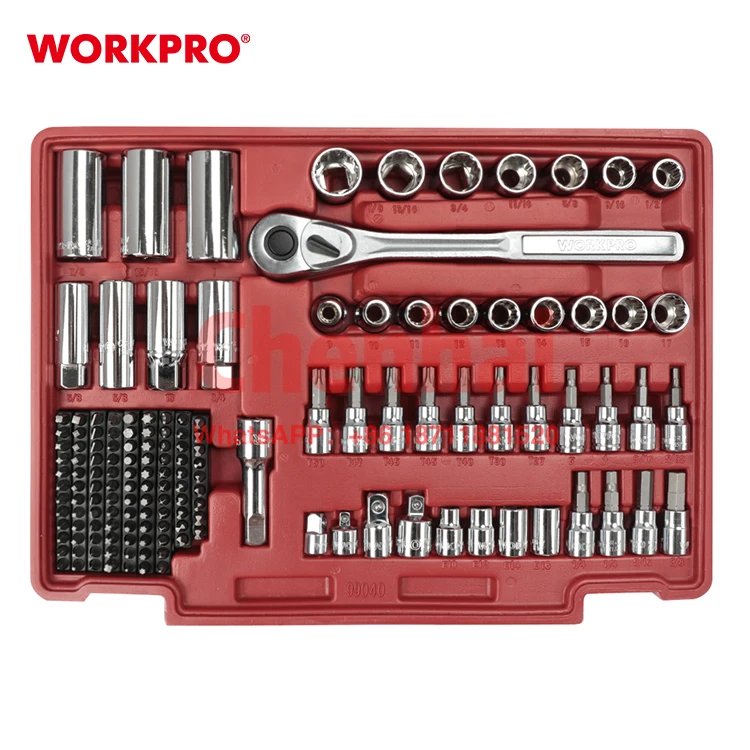 WORKPRO 450PC Tool Set Socket Wrench Mechanic Hand Tool Set with Drawer Heavy Duty Box