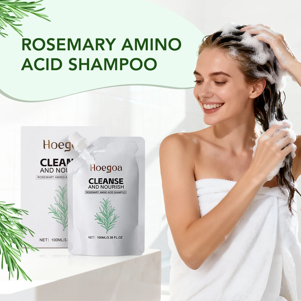 

100ml Rosemary Amino Acid Shampoo Thicken Strengthen Hair Root Deep Cleansing Nourishing Scalp Oil Control Natural Hair Shampoo