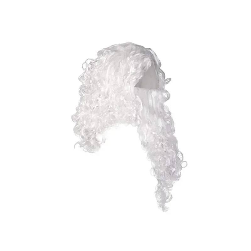 Ensemble de lunettes de perruque de barbe du père noël, perruque et barbe de noël pour Cosplay réaliste blanc, accessoires de Costume de père noël pour hommes