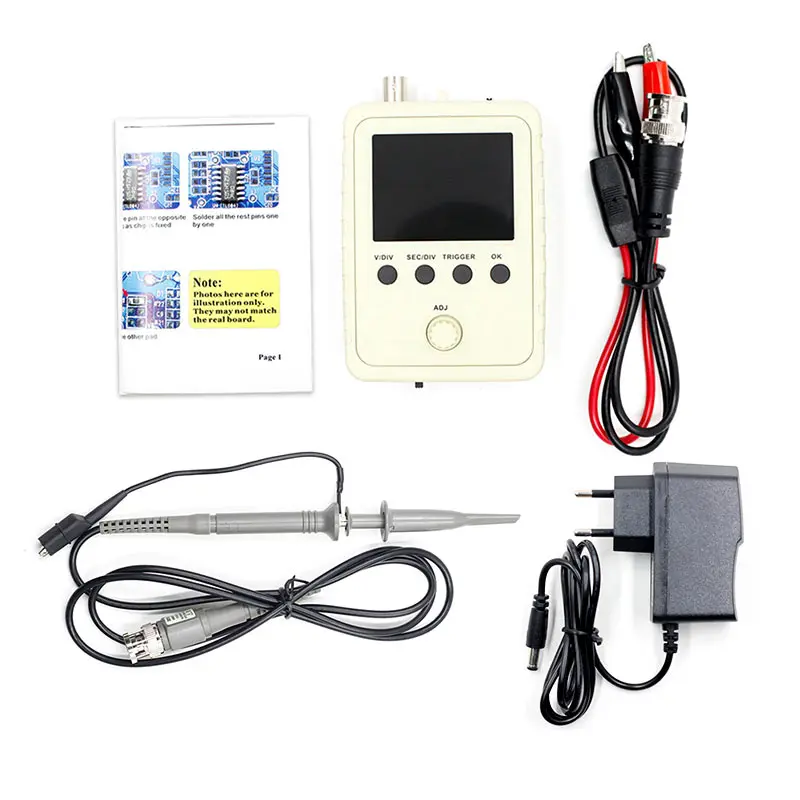 digital handheld bolso osciloscopio kit dso fnirsi150 1msa s 200khz analog bandwidth suporte 80khz pwm atualizacao de firmware 01