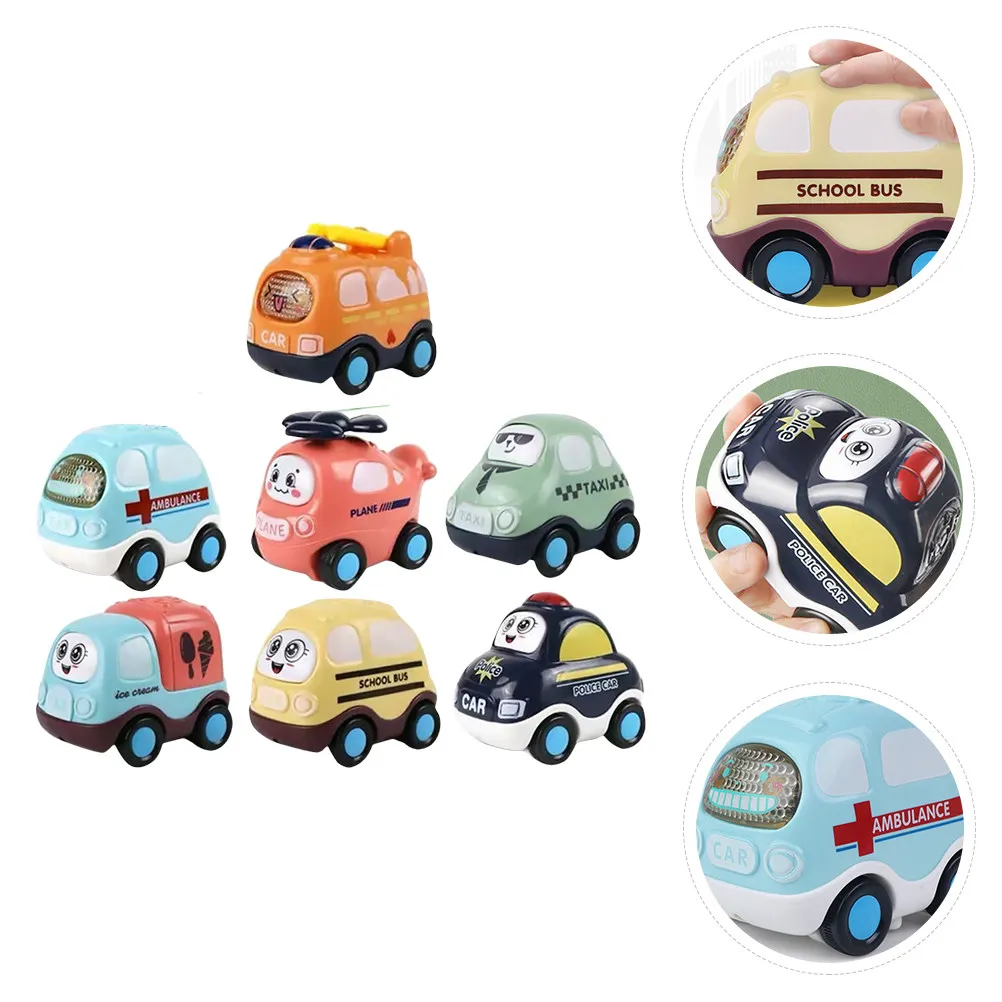 

Набор из 7 маленьких машинок с инерционным механизмом, развивающие игрушки для детей, подарки на день рождения и Рождество