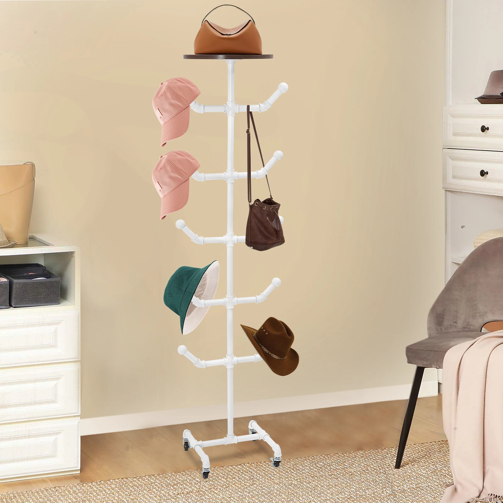 34x34x166cm Coat and Hat Stand - Coat Rack Standing 评论和价格