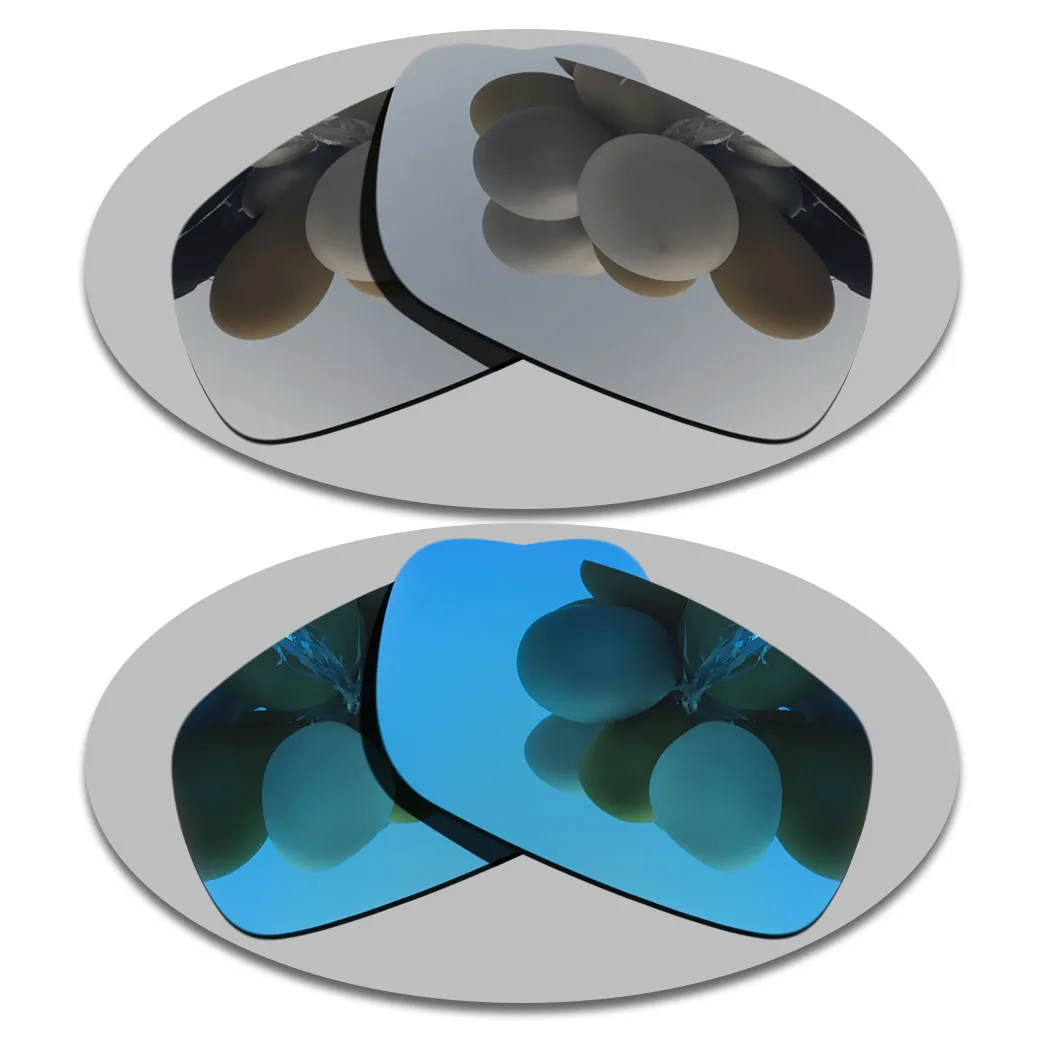 

Silver&Sky Blue Lenses Replacement For-Oakley Canteen 2014 Polarized Sunglasses