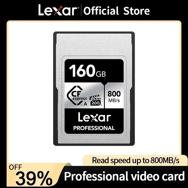 Lexar CFE A Card 160GB 320GB Cfexpress Type A Memory Card VPG200 8K Ultra Recording HD Read 800MB/s SILVER for Sony Camera