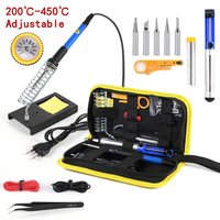 Electric Soldering Iron Kit 60W 220V/110V Adjustable Temperature Welding Rework Solder Repair Tools Soldering Tool Kit With Tip