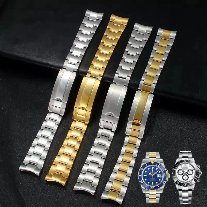 

20mm 21mm Ditona the diver 316 steel strap is suitable for Rolex Black Green Water Ghost watch chain, water ghost watch buckle