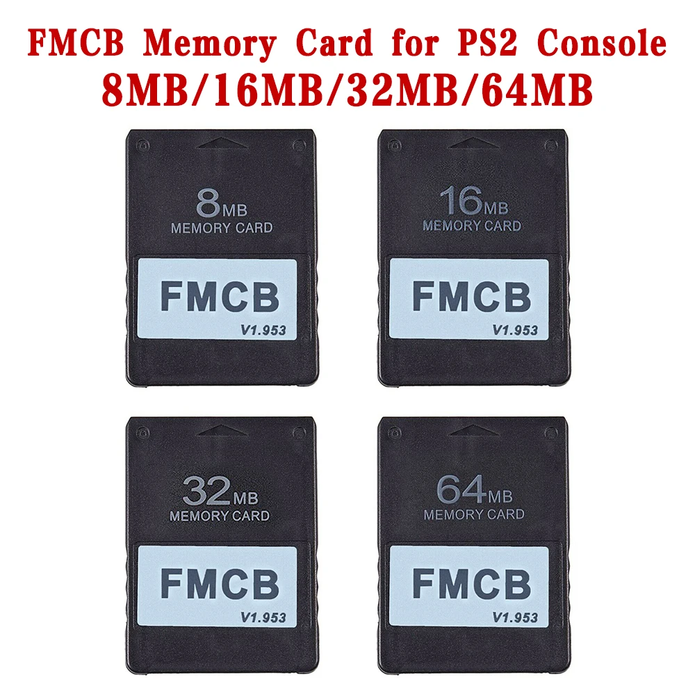 8MB/16MB/32MB/64MB FMCB Memory Card Boot Card Quick Plug Support With or Without CHIP MOD No Region Limited for PS2 Console