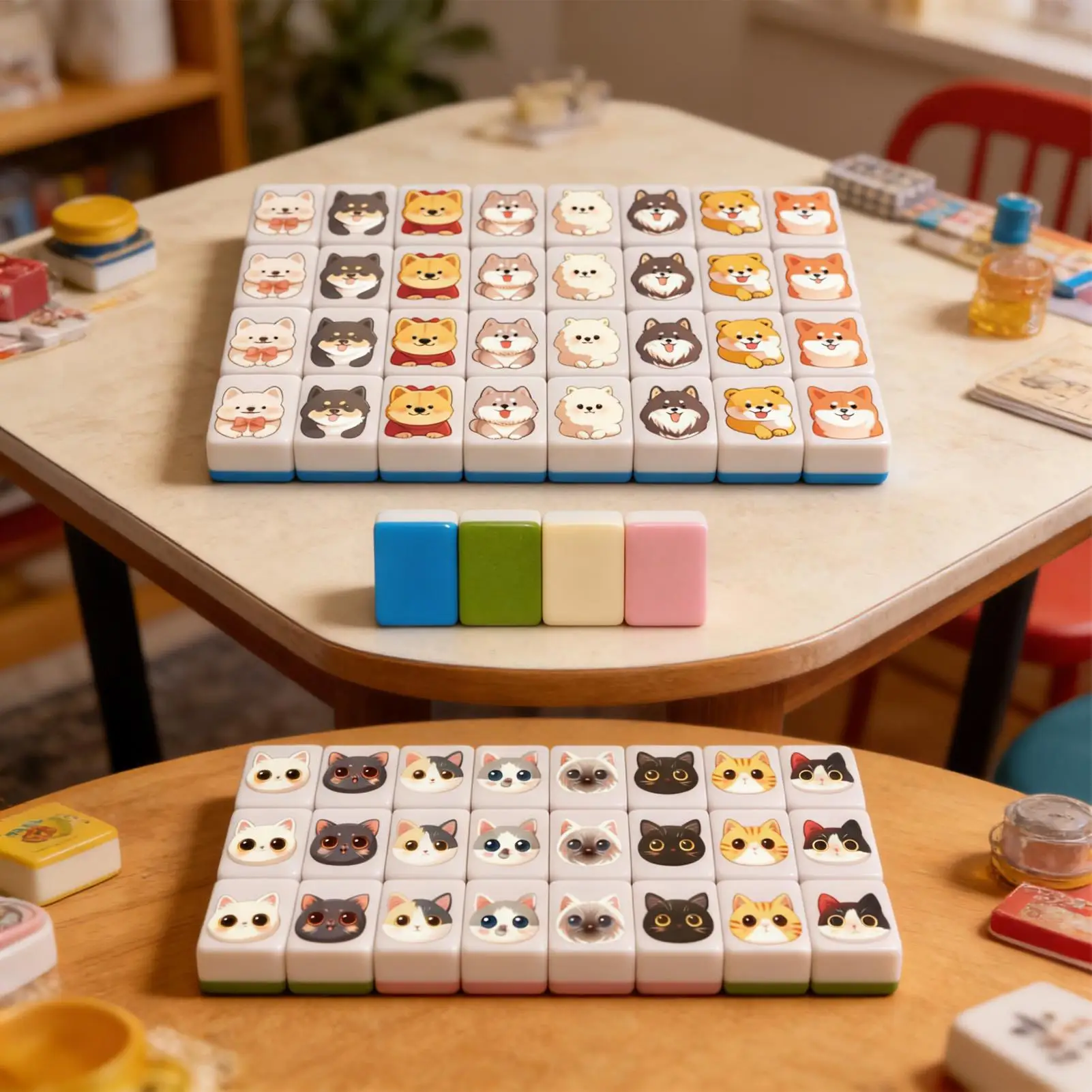 

Mahjong Set Interactive Mah Jongg Toy Flag Pattern Games Blocks Tiles for Men Women Girls Youth Teens Wife Husband Son Daughter