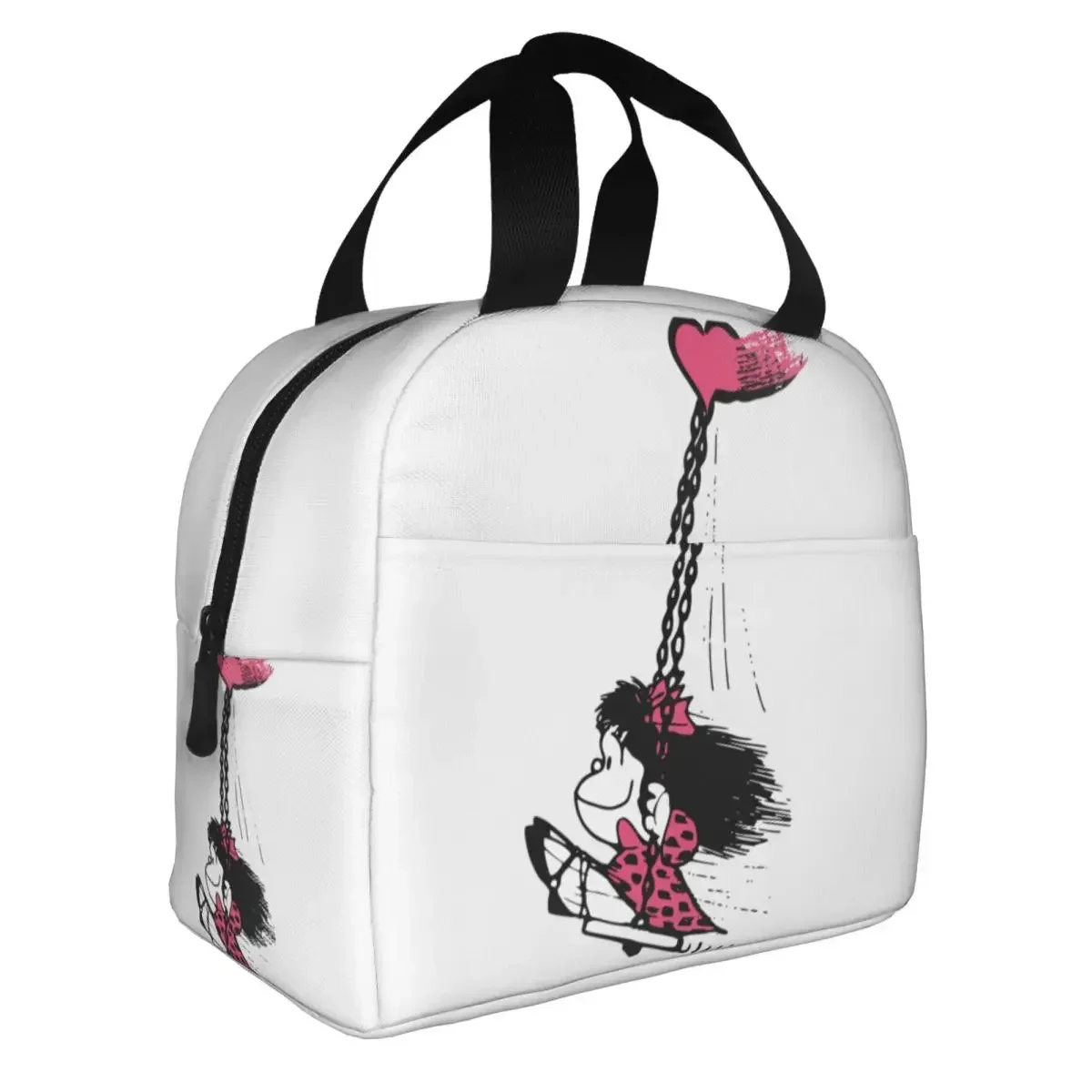 Mafalda Insulated Lunch Bags Leakproof Love You Container Cooler Bag Box Tote School Outdoor Men Women
