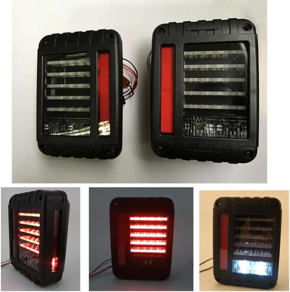 

LED Tail Lights Rear Brake Reverse Lamps J145 for Jeep Wrangler JK 2007- 2018