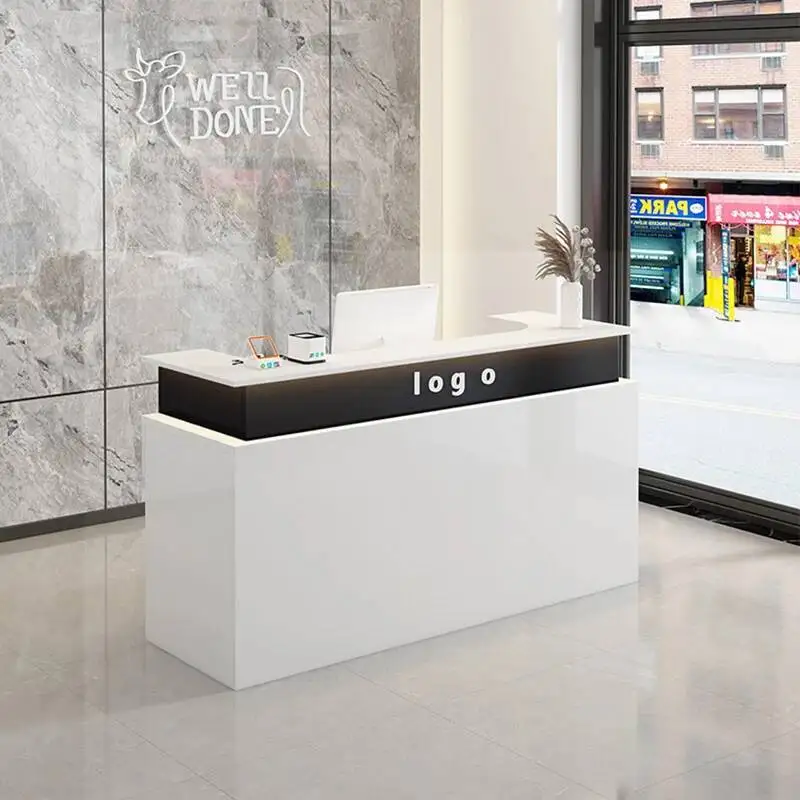 

Counter Small Bar Korean Clinic Luxury Hair Salon Reception Desk Beauty Salon Indoor Escritorio Moderno Commercial Furniture