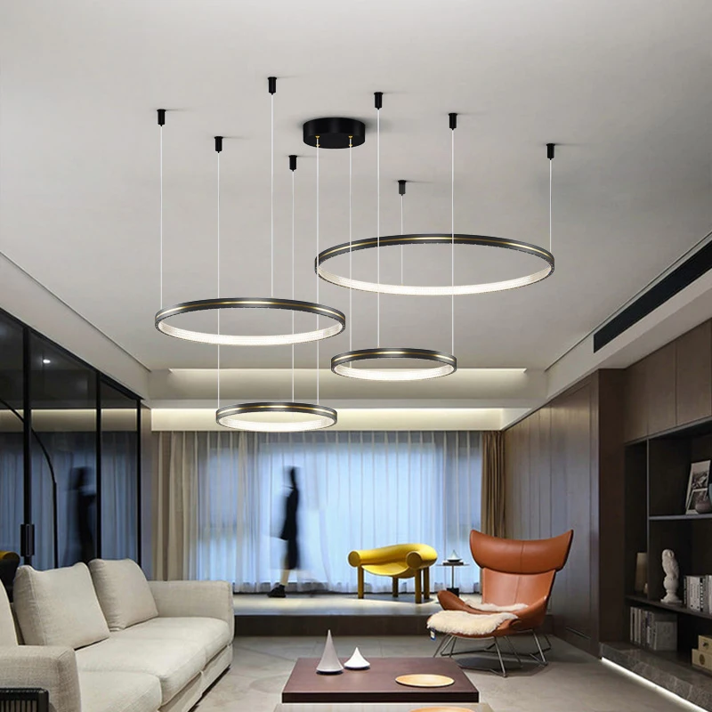 Modern Led Ceiling Pendant Lights 100cm Adjustable Hanging Wire for Living Room Hotel Hall Bedroom Lamp Decor Indoor Lighting