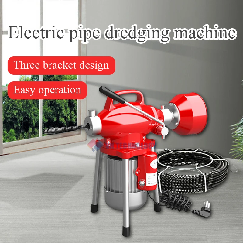 Electric Drain Auger, Drain Clog Remover Tools, Drain Cleaner Pipe Dredging Machine for Toilet, Sewer, Bathroom, Sink Blockage