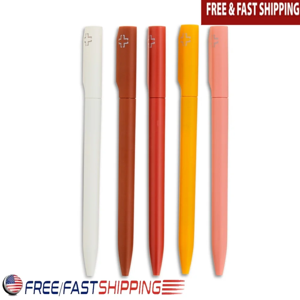

Twist Ballpoint Ink Pen Blue Ink 5 Count Size 0.5mm，Assorted Colors