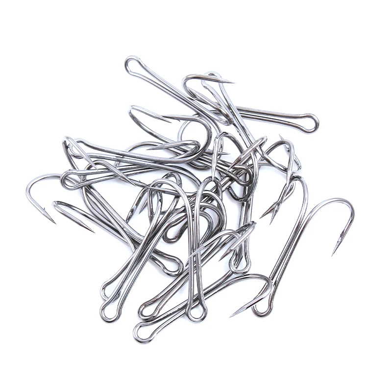 10/50/100PCS Long Shank Double Hook Barbed Weedless Fishing Hook Fly Tying for Jig Bass Fish Hook Fishing Tackle For Soft Lures