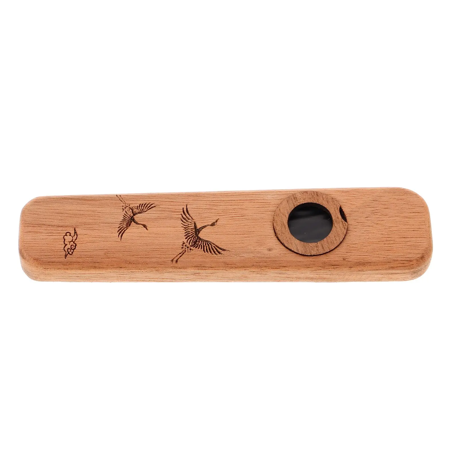 

Kazoos Music Instruments Wooden for Adults Musical Portable Light Brown Parties