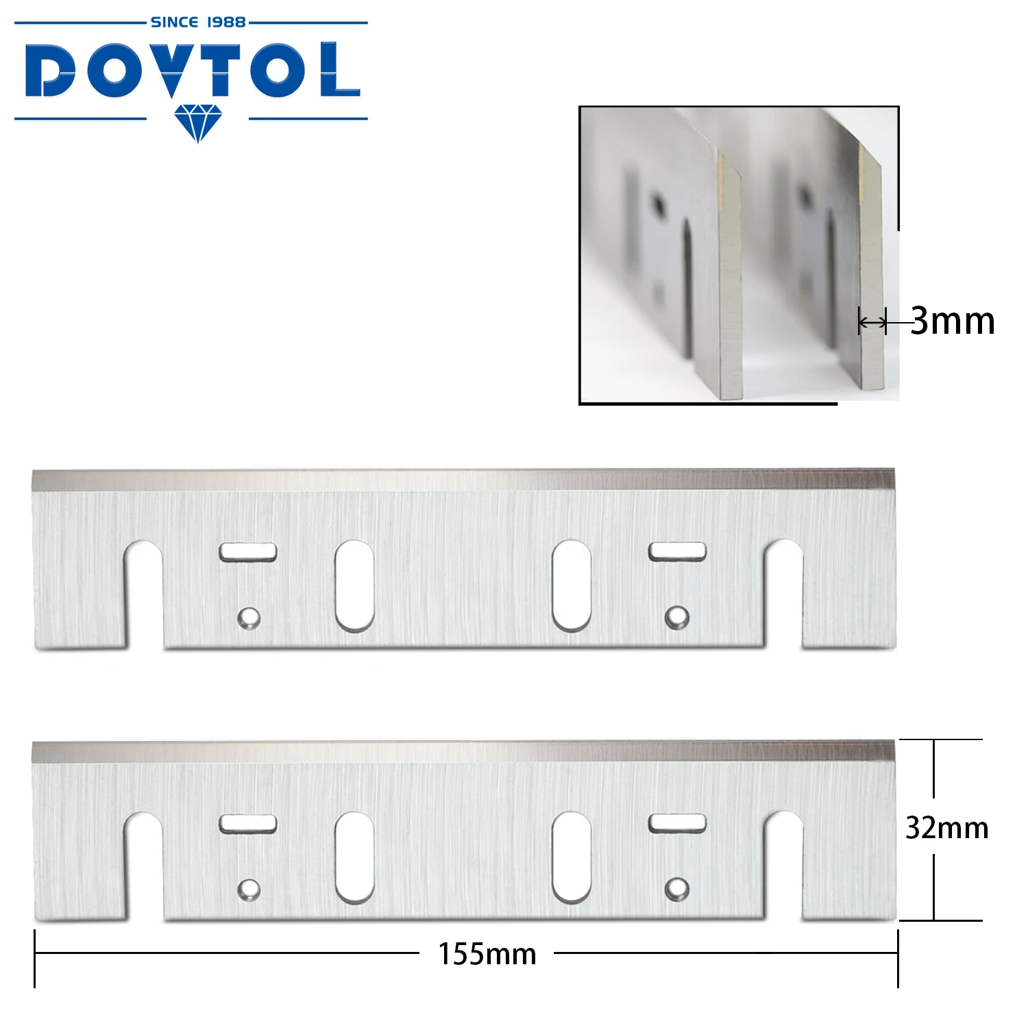 HSS 155mm Planer Blades for Makita 1805N 155x32x3mm Electric Planer Woodworking Tools 2pcs