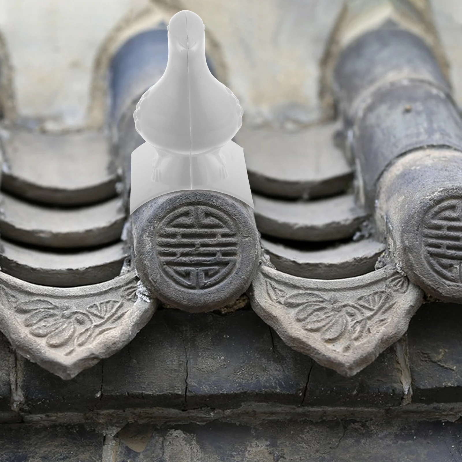 

Roof Decoration Ceramic Bird Statue Figurines Mini Artificial Pigeon Model Waterproof Durable Plastic Beauty