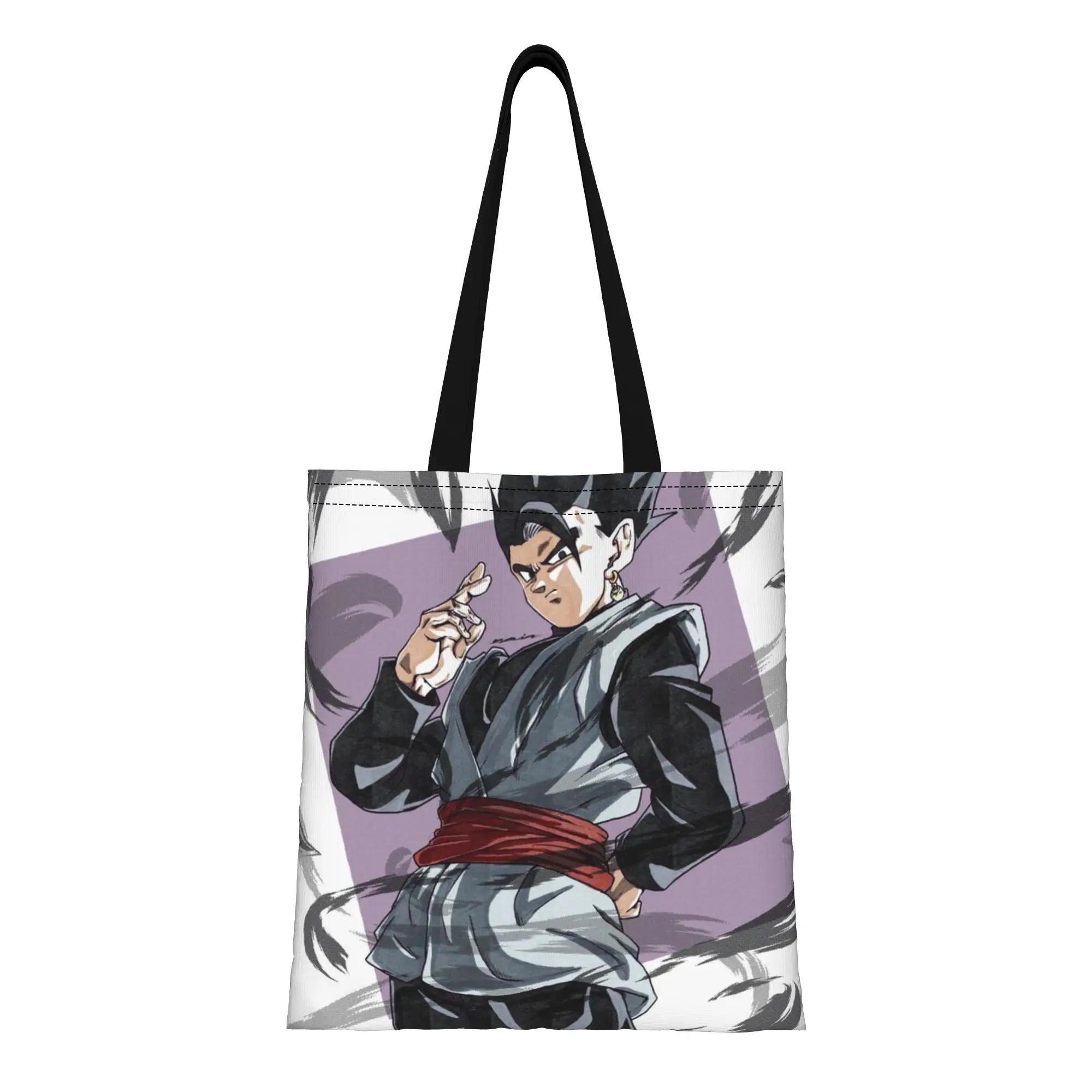 

Сумка-тоут из холщовой ткани с изображением Гохана в стиле аниме и боевых искусств, идеально подходит для покупок, женская сумка с верхней ручкой, к началу учебного года.