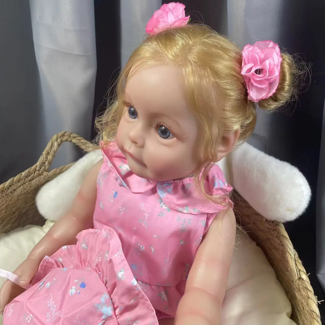 

55CM Realistic Bebe Already Painted Reborn Doll Full Vinyl Washable Body Cute Girl Lifelike Toddler Toy Figure Gifts