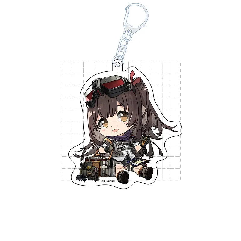 Game Girls Frontline Keychain Doll Anime RO635 M4A1 M16A1 UMP45 UMP9 Acrylic Keyring Pendant for Gift view 6
