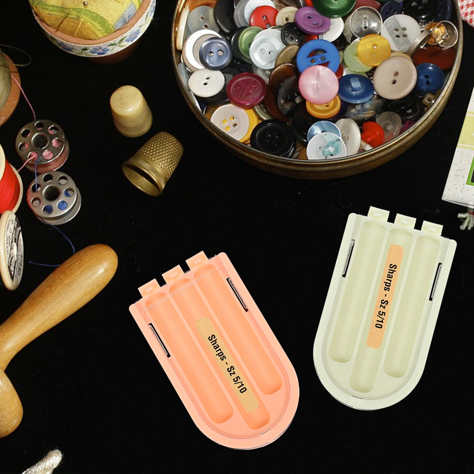 

4Pcs Delicate Sewing Pin Box Durable Plastic Organizer for Needles and Pins Easy Classification and Storage Needle Case