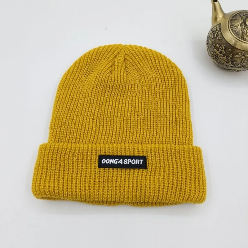 Men's Winter Knitted Hat Thickened Warm Cold Resistant Hat Couple Knitted Hat Simple Woolen Children's Edition Knitted Caps