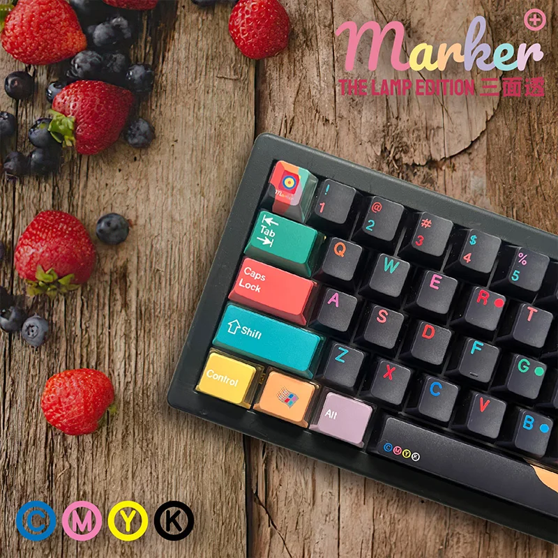

142-клавишные колпачки для клавиш SHSOSK Cherry MARKER с термосублимацией PBT для механической клавиатуры MX Switch для периферийных устройств