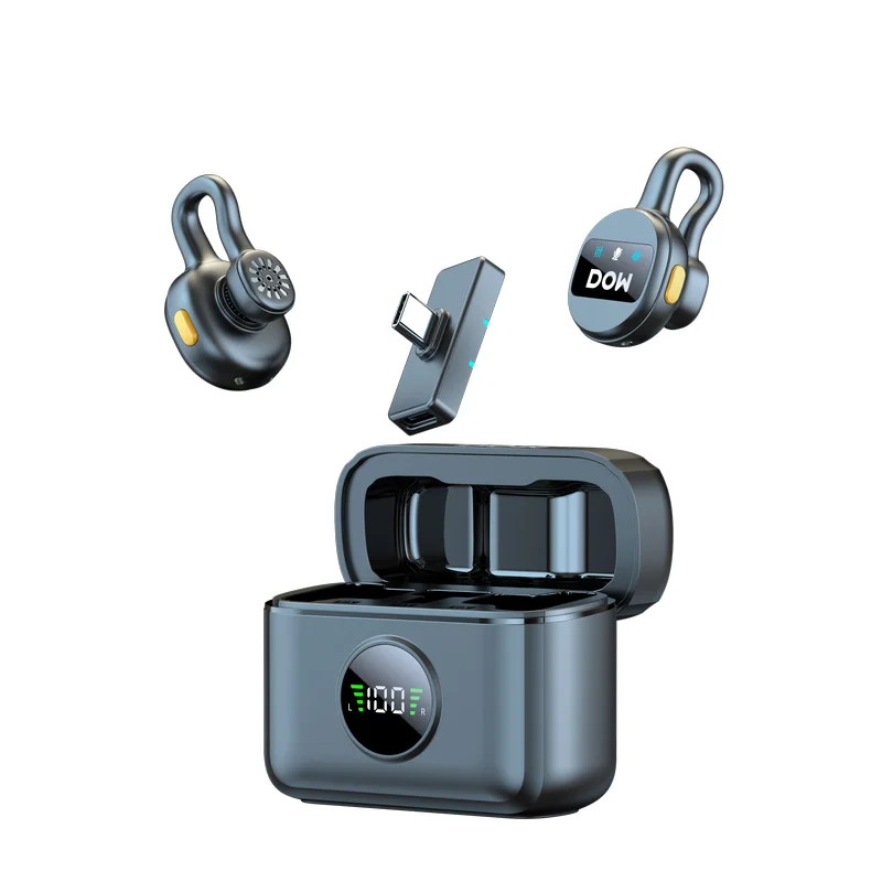 W81 Pro Omni-directional 2.4G Dual Channel Noise Cancellation 24H Battery 40M Range Vlog Live Stream Wireless Microphone