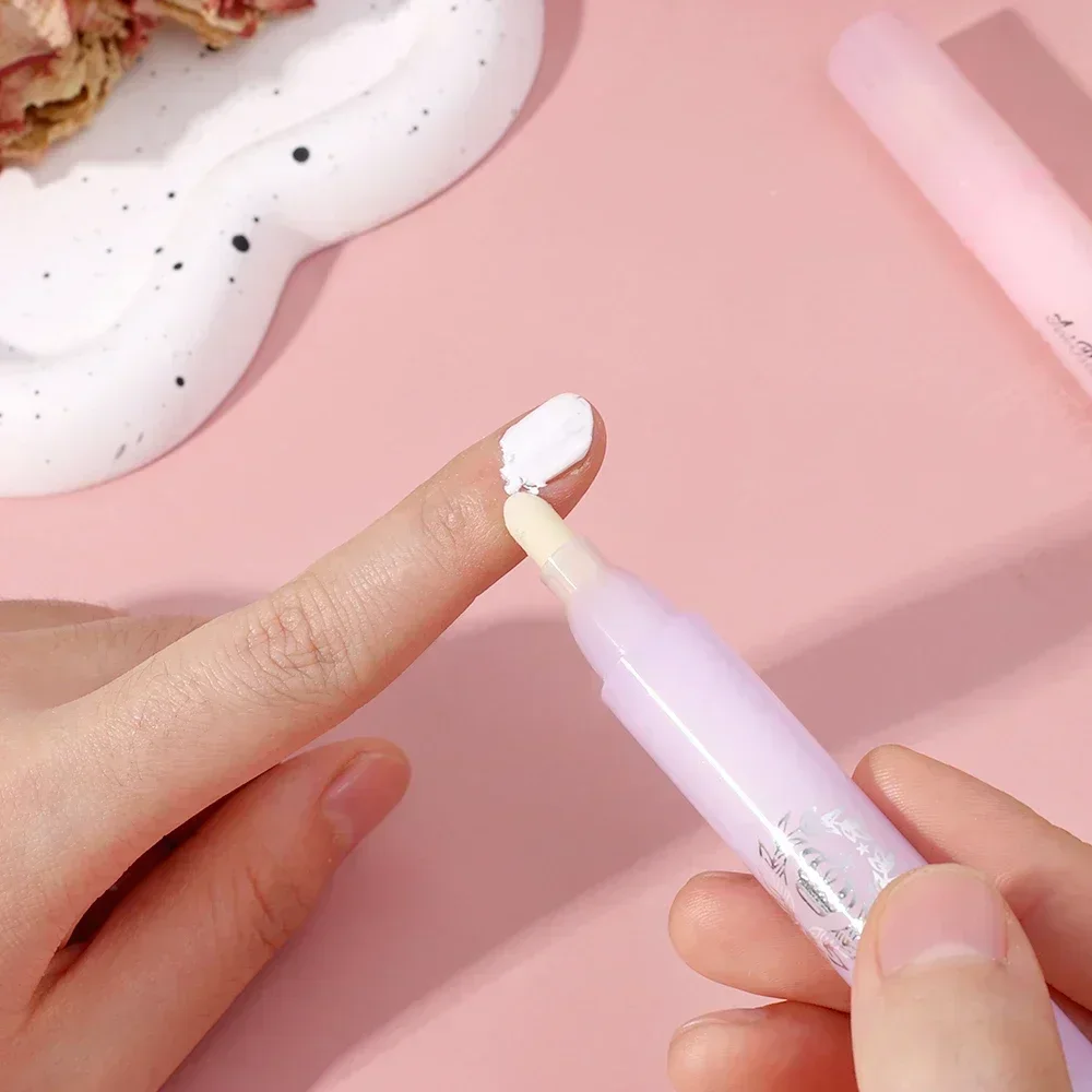 Stylo à Ongles Professionnel avec Pointe en Coton, Simple, QuestionNail Edge, Supporte le Démaqucorporelle, Manucure à Faire Soi-Même