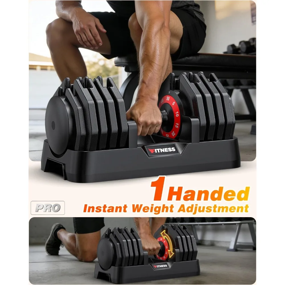 Rendpas Adjustable Dumbbell Set for Home Gym Strength Training