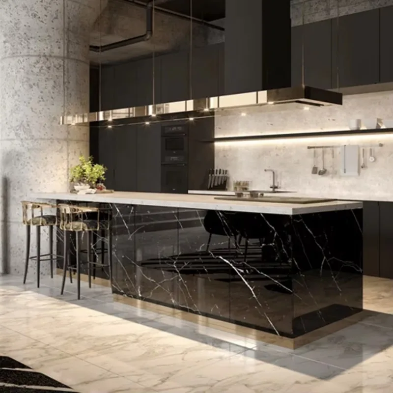 Villa Mewah Modern yang Dapat Disesuaikan, Kursi Bar Tinggi dari Kuningan Solid, Kursi Meja Bar, Kursi Bar Luar Ruangan, Pelapis Beludru dan Kulit