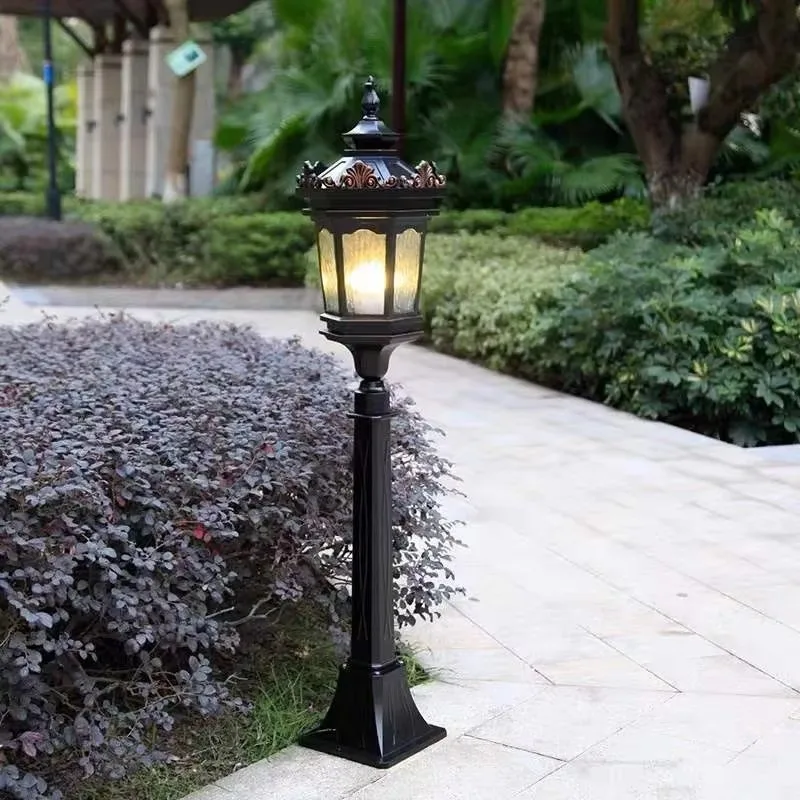 Outdoor Post Standing Pathway Waterproof Garden Light Decorative Small House Lawn Solar Panel Landscape Garden Lawn Lights Lamp view 6