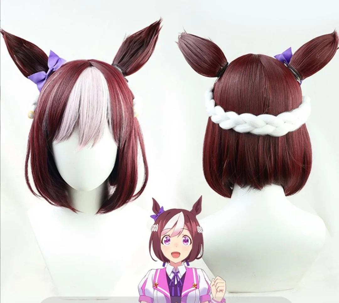 

Парик специальной неделя для косплея, аниме Uma Musume, красивый парик для вечеринки в стиле дерби на Хэллоуин