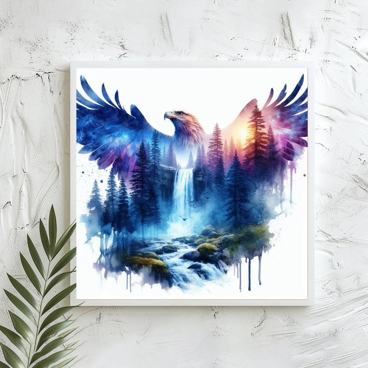 1PC 40X40CM/15.74in ,11CT/14CT print cross stitch DIY kit New Year gift beginner's relaxed embroidery set ,Forest Phantom