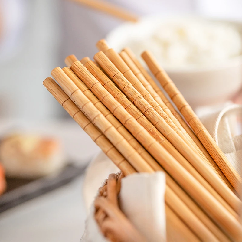 24cm Handmade Natural Bamboo Wood Chopsticks Household Kitchen Bamboo Chopsticks Reusable Sushi Food Chopsticks Tableware