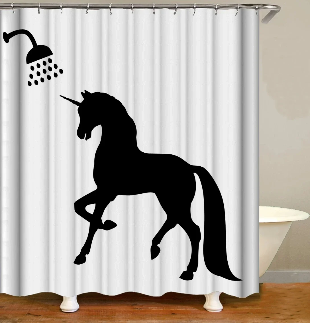 Funny Lovely Dinosaur Elephant Shower Curtain Cute Animal Take Bath Waterproof Fabric Bathroom Curtain with Hooks Home Decor