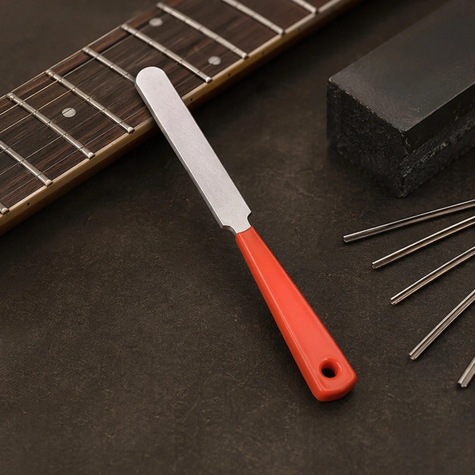 Fret End Dressing File Stainless Steel Guitar Fret Dressing Tool Multifunctional for Electric Acoustic Bass Guitars Accessories