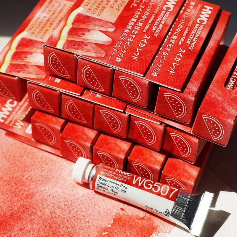 Holbein 2026 Sommer Limited Edition Granulierendes Aquarellpigment Wassermelonenrot/Grün Künstlerqualität Malbedarf – Detail 13