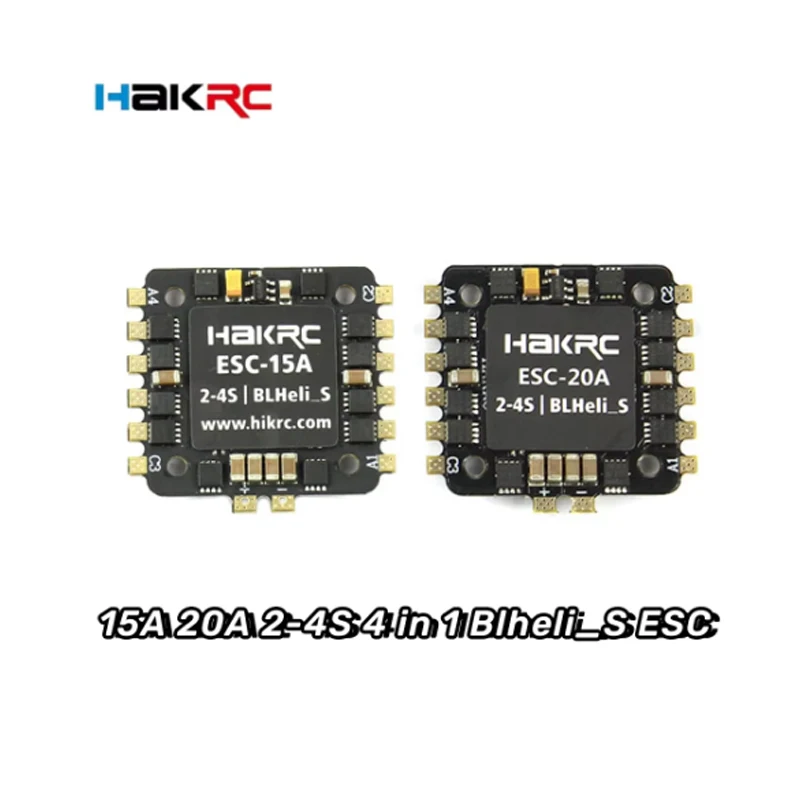 

HAKRC 15A 25A 2-4S 4 в 1 Blheli_S ESC Dshot600 20x20 мм для гоночного дрона RC FPV